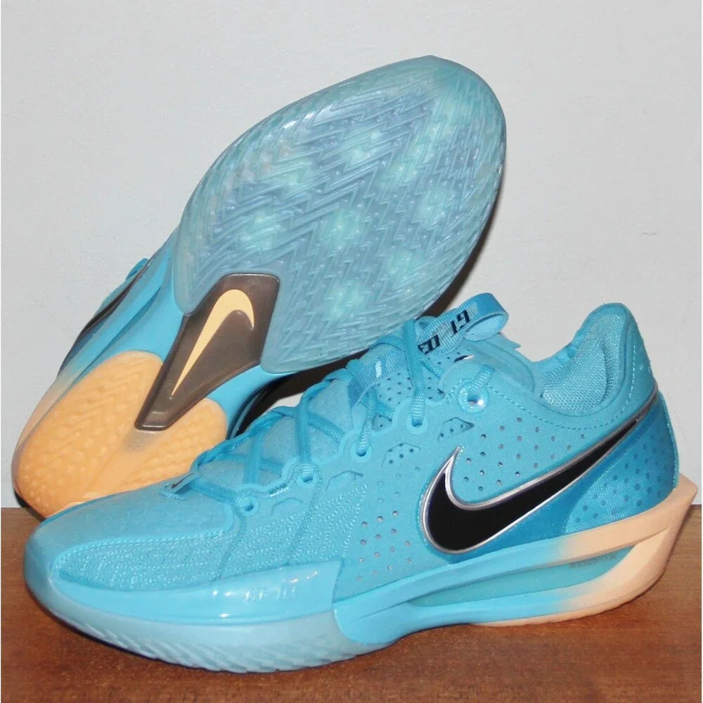 Nike Air GT Cut 3 Basketball Mens 6.5 Womens 8 Blue Fury Tangerine